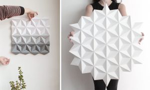 Contemporary origami wall art