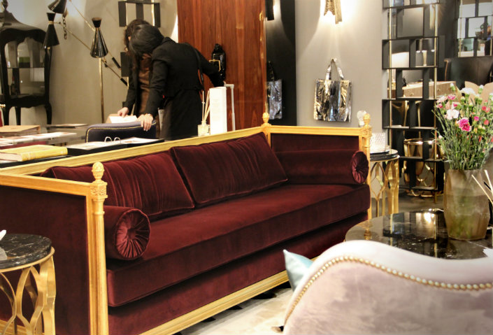 Extravagant velvet sofas